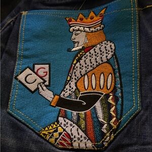 COOGI Men's Jeans with Colorful King Design